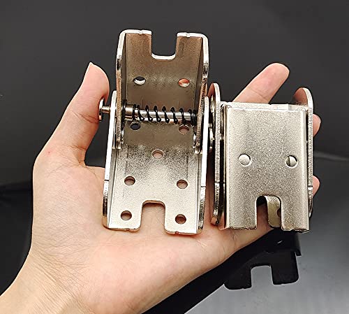 WANLIAN(2 Pieces) Folding Frame, self-Locking Hinge, Folding Table Legs, Folding Workbench, Kitchen Folding Table Extension Rack, Iron Folding Extension Lock (No Brakes)