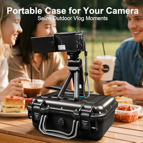 Maleta rígida impermeable portátil Lekufee para cámara Sony ZV-1 miniatura 5