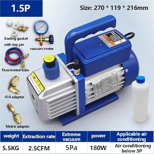 1 unidad Bomba de vacío para refrigeración, aire acondicionado y mantenimiento automotriz (1.5P) miniatura 2