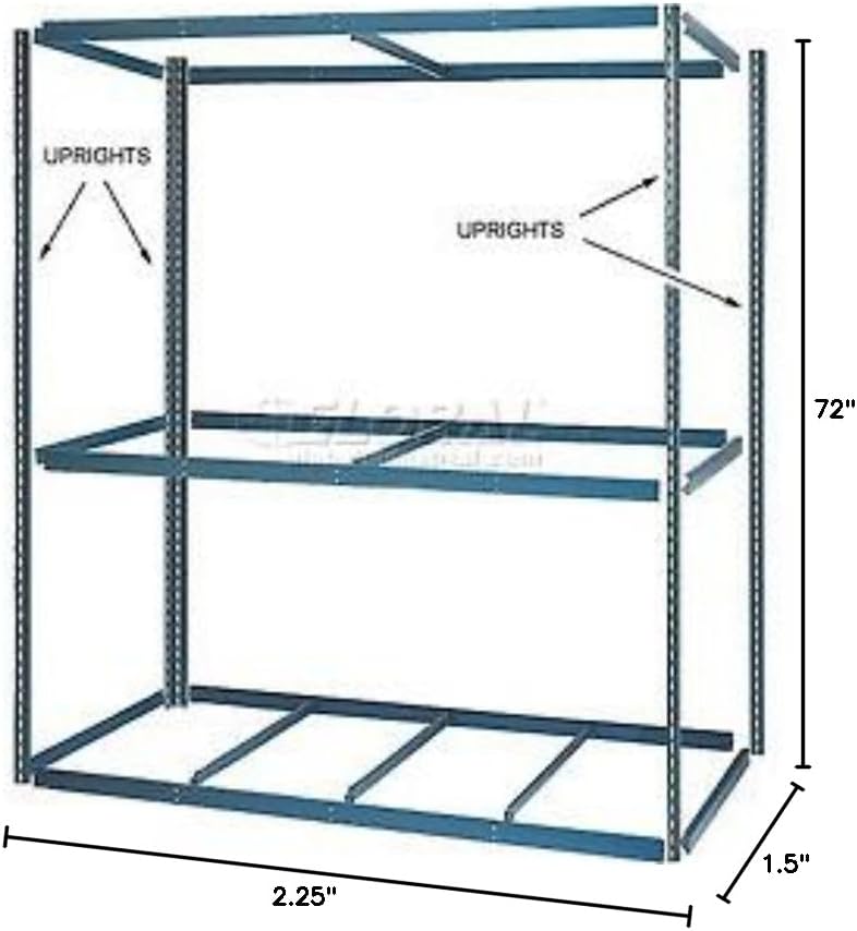 Global Industrial 6' High Angle Post, Gray, 4/Pk