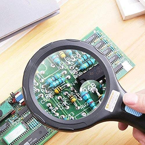 Lente d'Ingrandimento da Lettura Lente d'Ingrandimento Portatile illuminata a LED con Lente Extra Large Lente d'Ingrandimento da Lettura per Bambini Anziani Mat