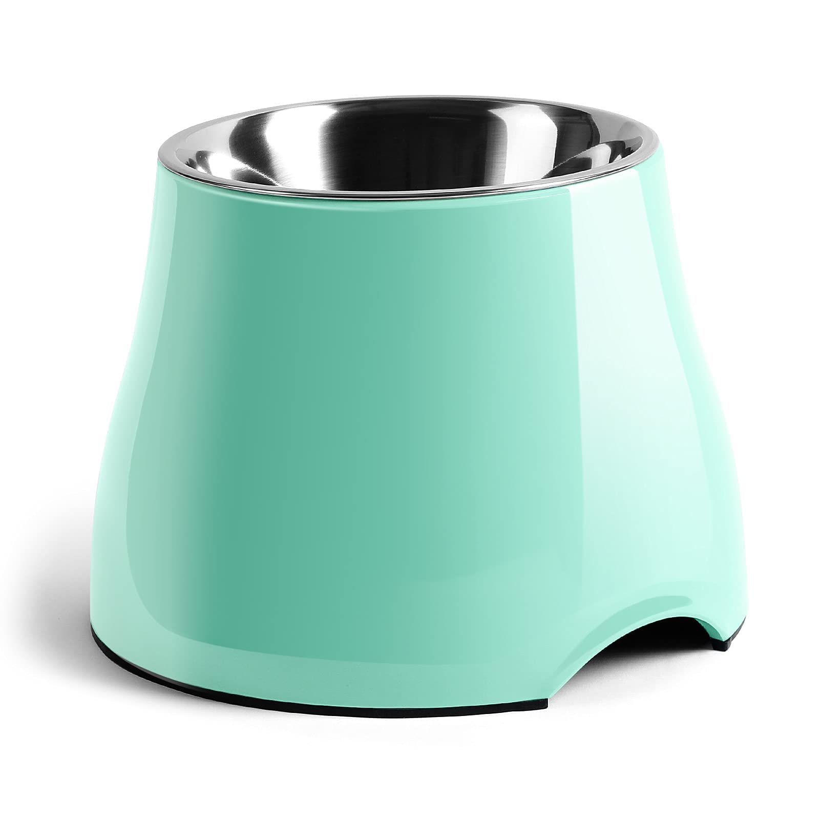 Fluffydream Elevated Dog Bowls, Prevention of Vertebrae Disease, Non-Slip With Stainless Steel Bowl, High Capacity Food Bowls (MintGreen, M (540ML / 2 Cups))