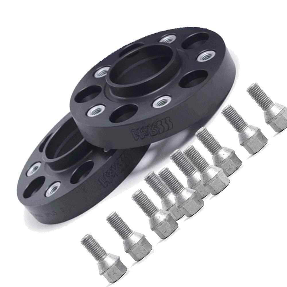 H&R DRA-System Spürverbreiterungsatz 60mm pro Achse - Lochkreis 5x120 - Mittenzentrierung 74,0mm - System M14x1,25 - kompatibel mit BMW - Schwarz