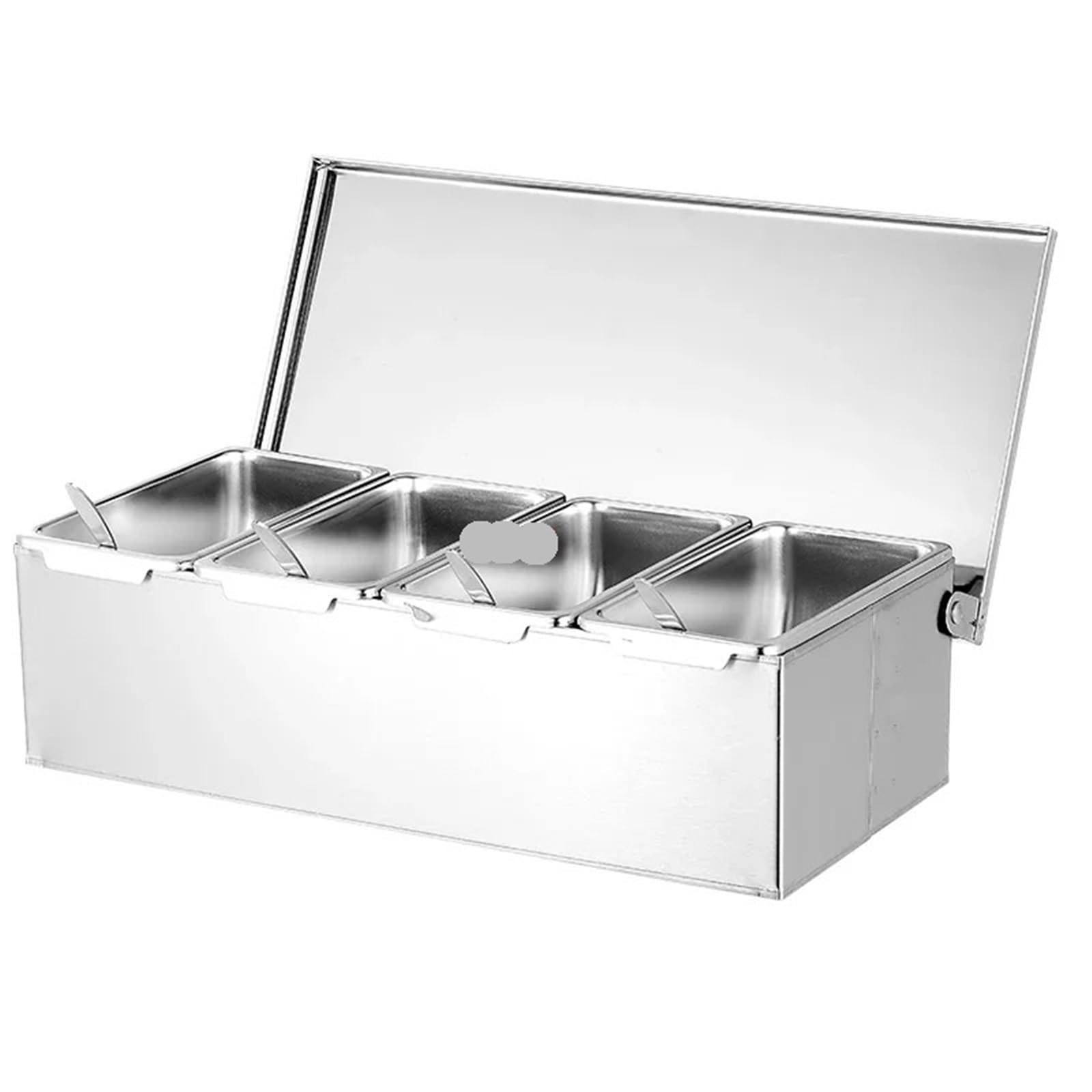 Scatola di condimento for chef ristorante dell'hotel con scatola in acciaio inossidabile immagazzinaggio del coperchio Serbatoio for la casa Per Condimento