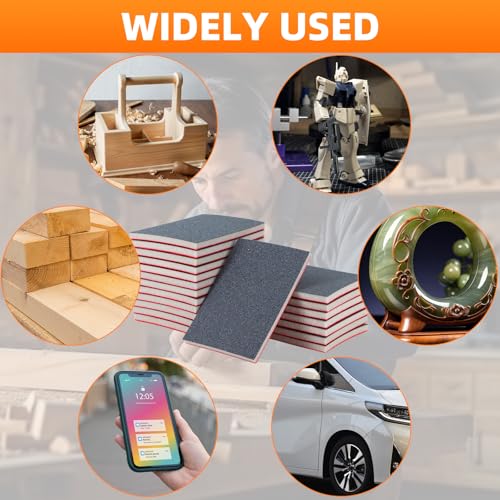 KACNON Schleifschwämme,20 Stück,Weiches,Flexibles Nass-Trocken-Schleifpapier,2000 Körnung Handschleifblöcke,Schleifpads für Holz,Trockenbau,Metall,Farbe, Autokarosseriereparatur