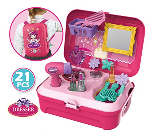 Image of Magicwand Pretend Play Carry Along Back-Pack Make-Up Kit for Girls【21 Pcs】【3 Yrs & Up】【Pack of 1】【Multi-Colored】