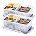 LEXINGWARE Meal Prep Container (38.8oz) - Portion Control - BPA Free - 100% Leak-proof Reusable Food Container - Bento Lunch Box - Configurable Compartments (2Pack)