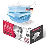 MADE IN GERMANY - Medizinische Masken TYP IIR, CE zertifiziert nach EN14683 - höchste Qualität & Hautverträglichkeit, DERMATEST - Sehr Gut