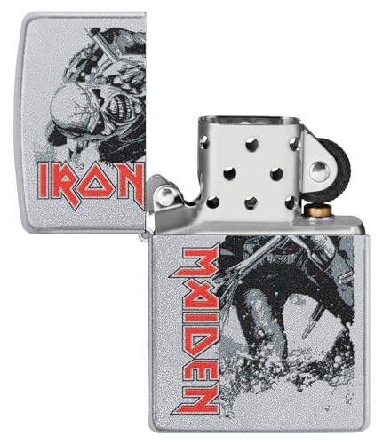 Encendedor Zippo Windproof Iron Maiden Satin Chrome miniatura 4