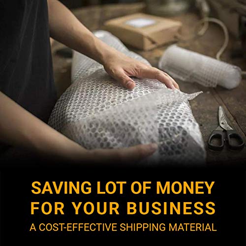 Bubble Cushioning Wrap Roll 2 Pack 3/16" Air Bubble 12 Inch X 74 Feet Total, Perforated Every 12 Inch With 20Pcs Fragile Stickers Packing Supplies For Heavy-Duty Moving Shipping #TOP4