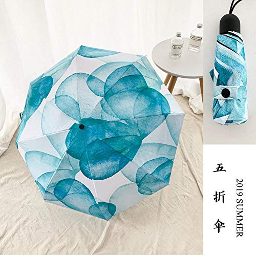 Preisvergleich Produktbild Regenschirme Automatische Regenschirm Weiblichen Koreanischen Kleine Frische Harajuku Sonnenschirm Regen Dual-Use-Sen Sonnencreme Falten Kreative Regenschirm-Compact 50% Wasserlinsen Handbuch