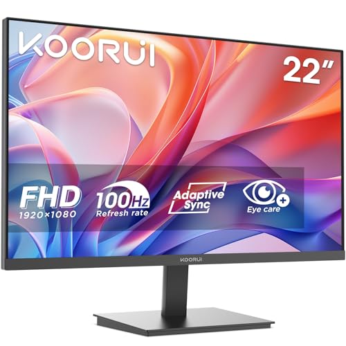 KOORUI 22 Zoll Business Computer Monitor, Desk Monitor