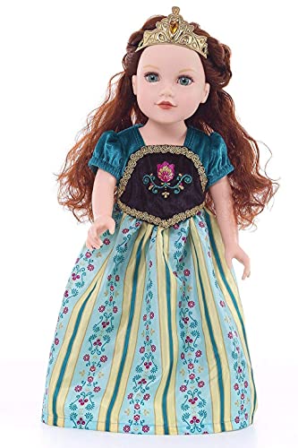 Little Adventures Alpine Princess Coronation Dress Up Costume (Med Age 3-5) With Matching Doll Dress - Machine Washable Child Pretend Play And Party Dress With No Glitter #TOP6