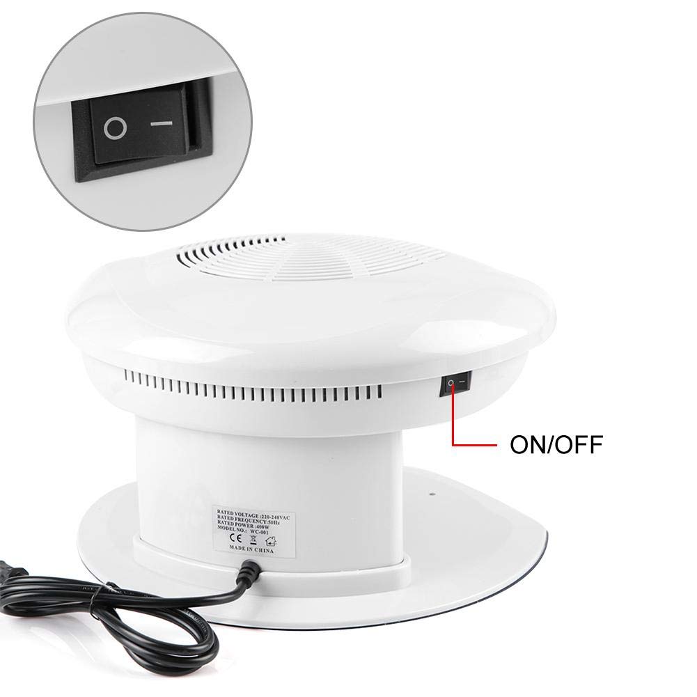Secador Aire Uñas Esmalte Normal, 400W Secador de Uñas de Aire Frío y Caliente Profesional con Sensor para Curado de Uñas y Uñas de Los Pies(Blanco)