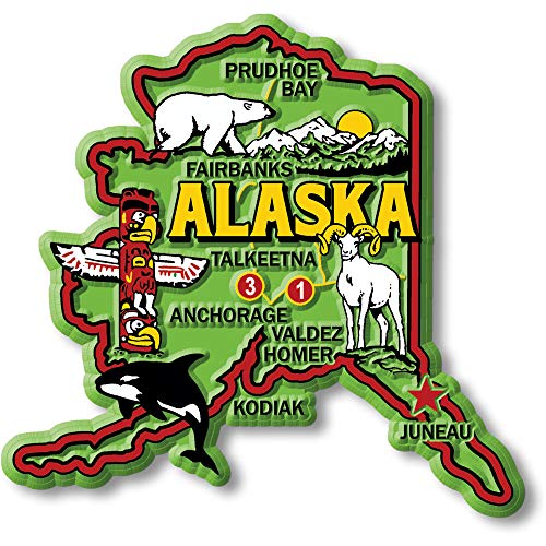 Imán Decorativo Estado Alaska 3.5" x 3.3"