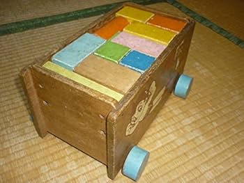 Amazon.co.jp: 希少 1960年代木製ケース四輪くるま付き 両サイド