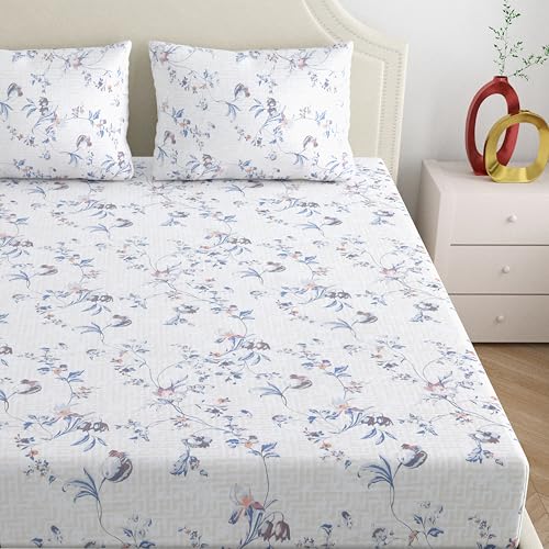 Dreamscape 100% Cotton King Bedsheet with 2 Pillow Covers - (Size 108 x 108 inches, 250 TC, Colour - Pink) (B0DBVS46D8) Amazon Price History, Amazon Price Tracker