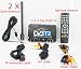 Produktbild KUNFINE TV Box Fernsehen HDTV Auto DVB-T265 Besondere für Deutschland DVB-T2 H. 265 HEVC Multi PLP Digital TV Receiver Automobil DTV Box mit Zwei Tuner-Antenne freenet