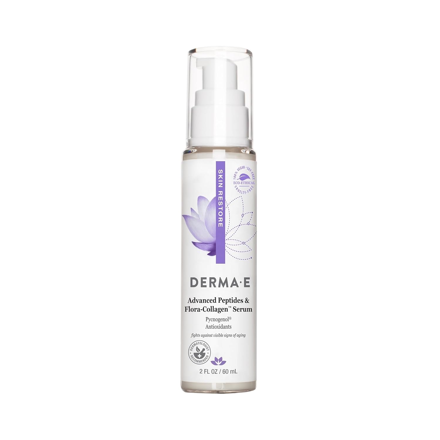 DERMA E Advanced Peptides and Vegan Flora-Collagen Serum – Double Action Collagen Face Cream with Peptide Complex – Intensely Hydrating Serum for Lines, Wrinkles and Redness, 2 oz DERMA E Advanced Peptides and Vegan Flora-Collagen Serum – Double Action Collagen Face Cream with Peptide Complex – Intensely Hydrating Serum for Lines, Wrinkles and Redness, 2 oz
