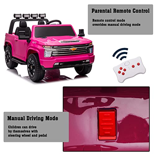 Image of 24V Ride on Toys for Kids Chevrolet Silverado 2 Seater Ride on Car for Kids