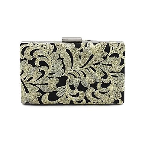 kingluck satin embroider Wedding/Special Occasion Clutches/Evening Handbags With Pearls(More Colors Cover