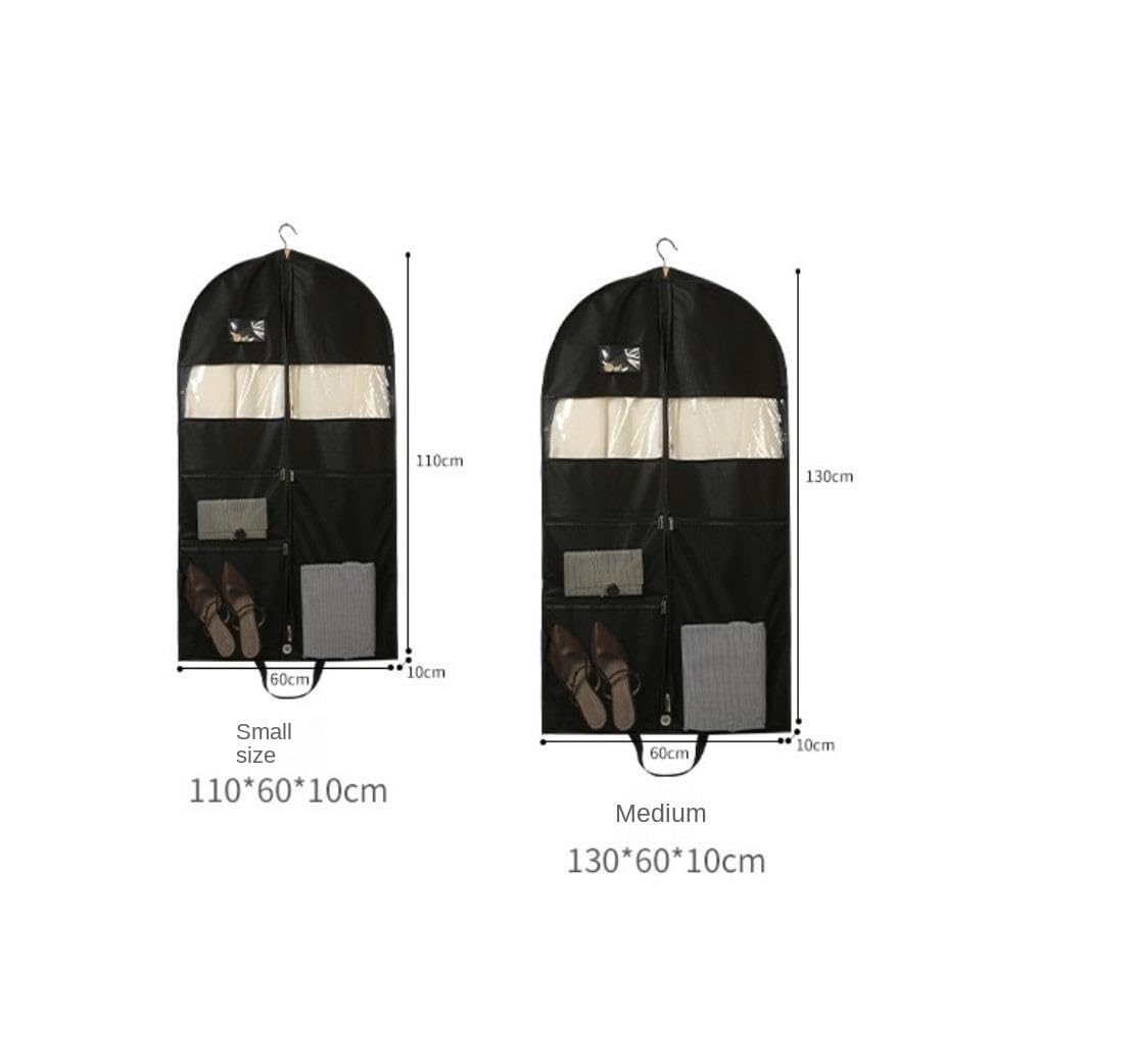 Fundas Ropa Bolsa De Ropa Plegable, Traje Colgante Viaje con Fuelle 4 "con 3 Bolsillos, Vestir para Almacenamiento En Armario, Camisas Y Vestidos Cubierta(3pcs,60 * 10 * 130cm)