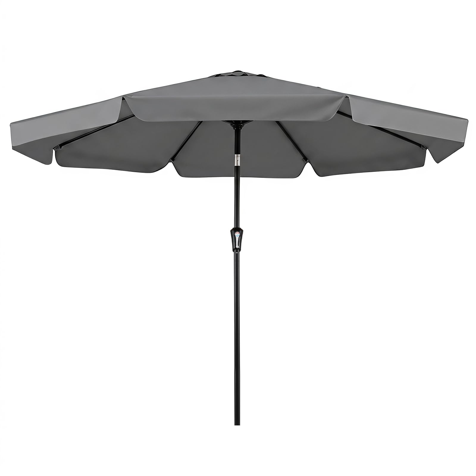RELAX4LIFE 3M Parasol Inclinable à Volants pour Tarrasse Balcon Piscine (Gris)