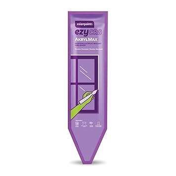 Asian Paints Akrylmax Paintable Acrylic Sealant for Joints, DIY Elastic Sealant for Gaps and Cracks  200gm Tube (White, Pack of 2)