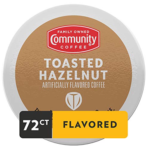 Community Coffee Toasted Hazelnut Flavored 72 Count Coffee Pods, Medium Roast, Compatible With Keurig 2.0 K-Cup Brewers, 12 Count (Pack Of 6) #TOP1