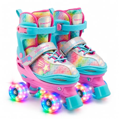 Xino Sports Adjustable Roller Skates for Kids - Pro Quality - Beginner Friendly with...