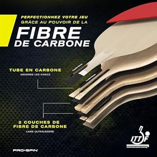 PRO-SPIN Raquette de Ping Pong - Homologuée ITTF en Fibre de Carbone | Série Elite 7 Plis, Caoutchouc Premium, Éponge 2 mm et Étui de Protection (Rouge, Paquet de 2)