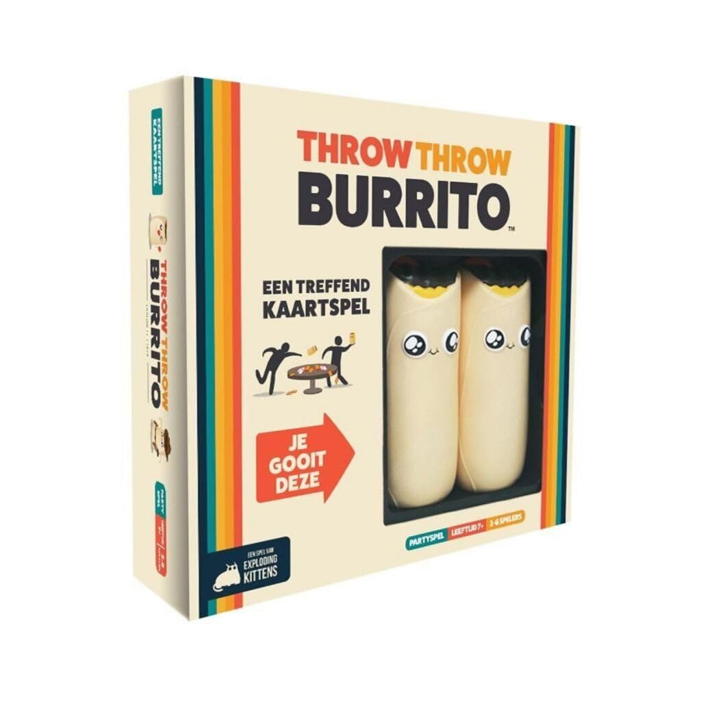 Exploding Kittens Throw Throw Burrito IT - Gioco di carte - Gioco di carte e palla da gioco tutto in uno, per tutta la famiglia - lingua olandese