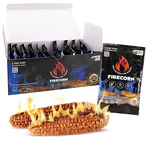 FIRECORN Firestarter 10 Pack for Fireplaces, Campfires, BBQs