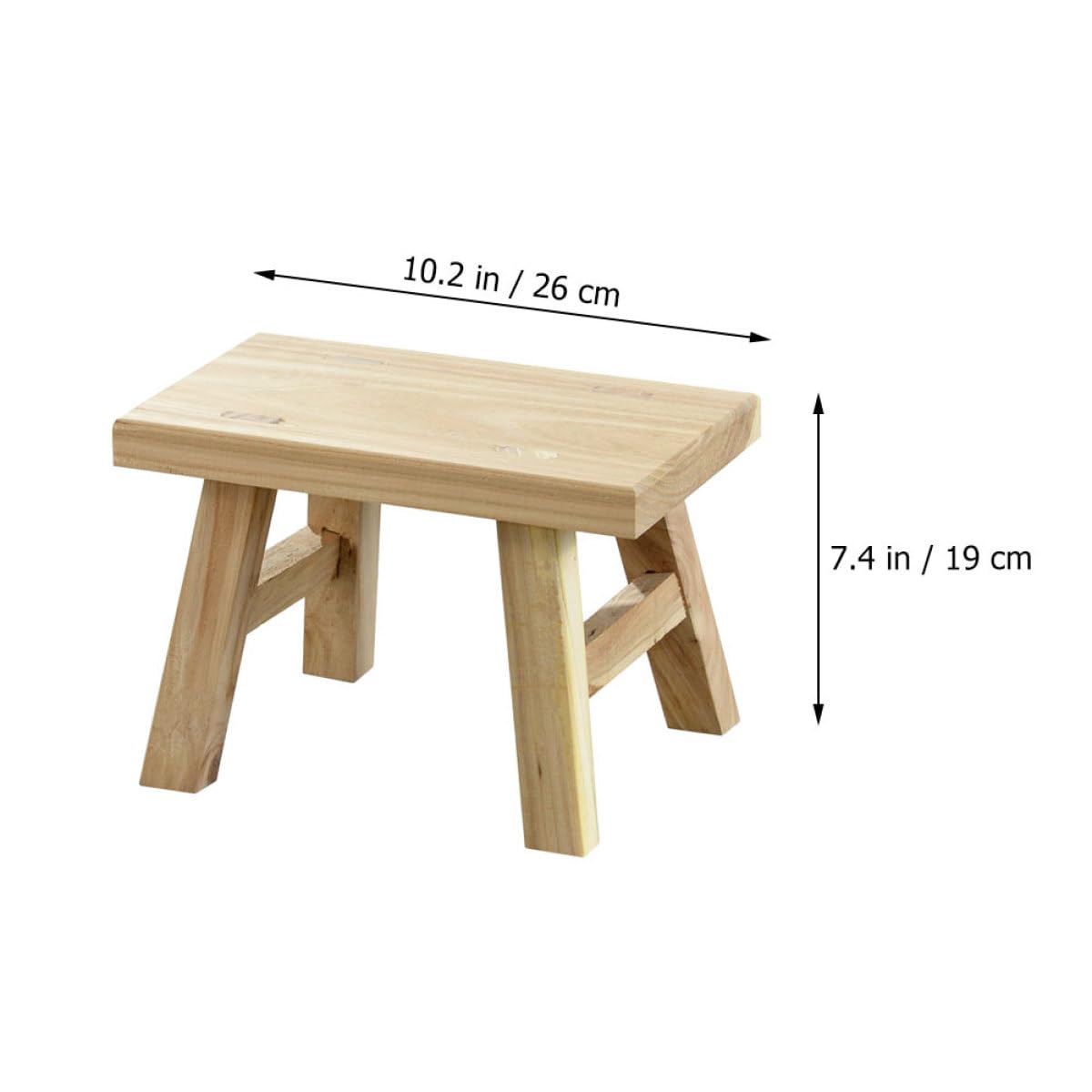 Kleiner Holzhocker für Leichter und Wiederverwendbarer Trittstuhl für Badezimmer und Wohnraum Tragbarer Langer Kinderhocker in Khaki