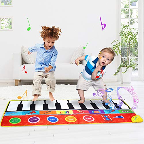 Miavogo Muziekmat voor kinderen, dansmat piano mat, 8 instelbaar volume + 8 instrumenten + 10 keyboard muziek pianomat… - Image 7