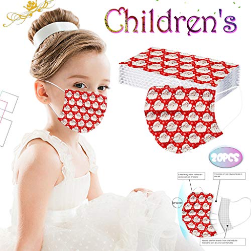 Preisvergleich Produktbild OPIAL Mundschutz Weihnachten Christmas Print mit Motiv Einmal Staubdicht Bunt Weich Multifunktionstuch Sofort 3 Lagig Deutschland Lieferbar für Jungen und Mädchen G20Stück