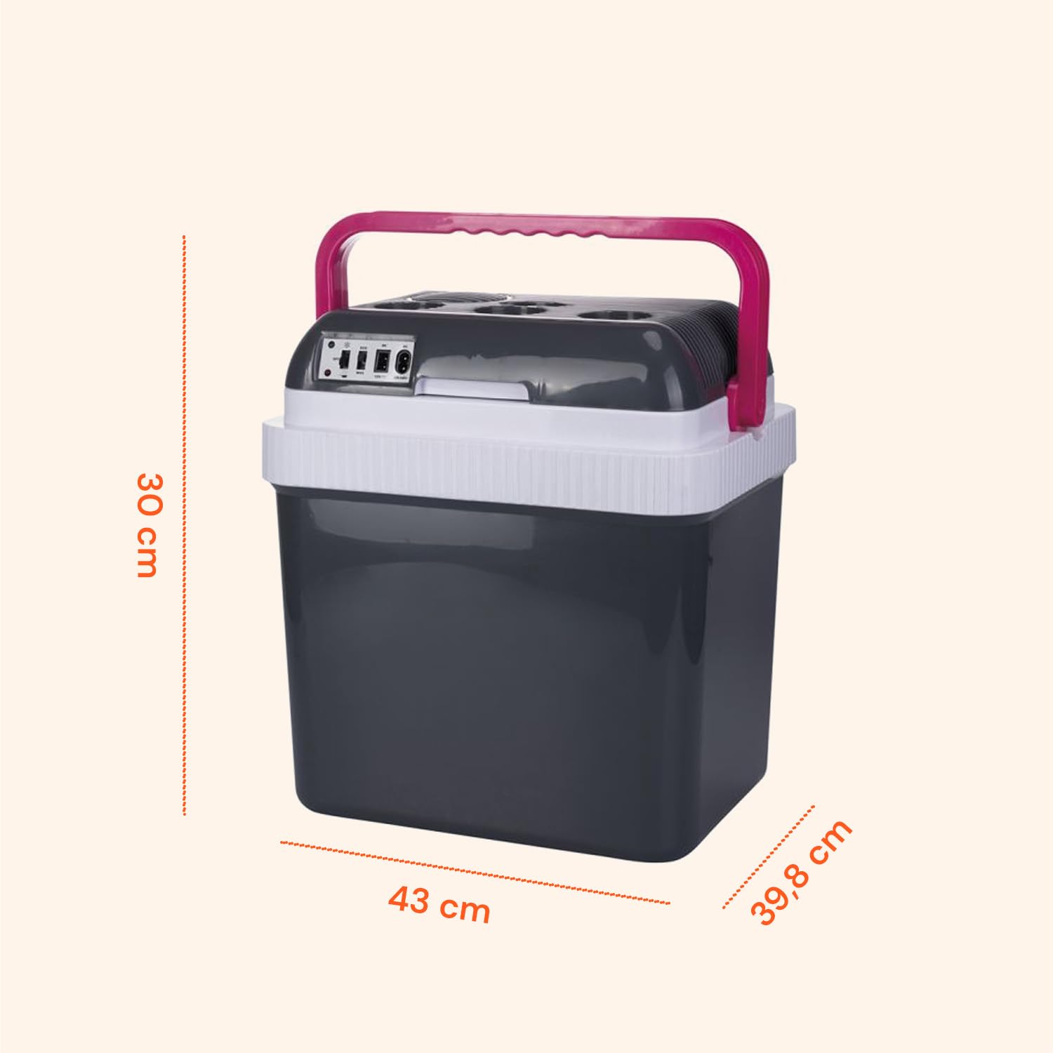 Frigo Portatile 24L Caldo/Freddo – Frigo da Campeggio Elettrico per Auto e Casa con ECO System, Doppia Alimentazione 12V/230V