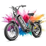 【👍2024 𝟒𝐭𝐡 Upgraded Design & Excellent Performance】: ①Powerful 1000W Motor(Peak 1200W) ②48V 60Ah Battery ③Adjustable Lockable Front Fork and Dual Rear Suspension ④Upgrade 4-Piston dual hydraulic disc brakes with a brake cut-off function ⑤Upgraded Col...