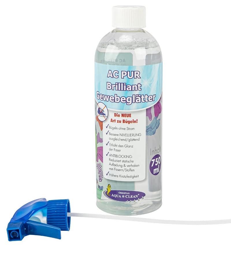 AQUA CLEAN PUR Brilliant Gewebeglätter für Textilien 750ml Die neue Art zu Bügeln