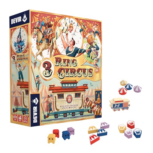 3 Ring Circus juego de mesa de estrategia Eurogame miniatura 4