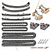 A-Premium Engine Timing Chain Kit W/Tensioner & Guide Rail [fits DOHC, 8Cyl 4.0L] Compatible with Jaguar S-Type 2000 2001, Vanden Plas XJ8 1998 1999 2000 2001, XK8 1997-2001, LS 2000 2001