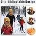 Winter Thermal Hat with Glasses, 4 in 1 Windproof Ski Mask Cap, Fashion Warm Hat with Goggles and Face Mask for Ski (A-4)