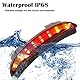 JMTBNO Motorrad Rücklicht LED Hinten Fender Edge Bremslicht mit Blinker Gehackte Licht Stop Lauflicht Lampe 12V Kompatibel mit Sportster XL 883 1200 Cruiser Bobber Chopper (Rote Linse)