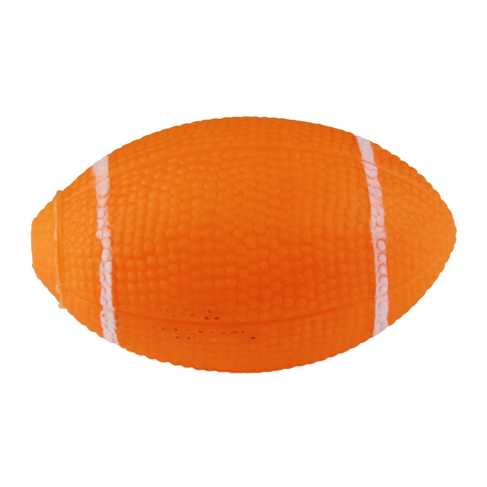 KOL Hundespielzeug Rugbyball – Quietschend, Schwimmfähig, Aus Gummi – Perfekt Zum Apportieren & Kauen