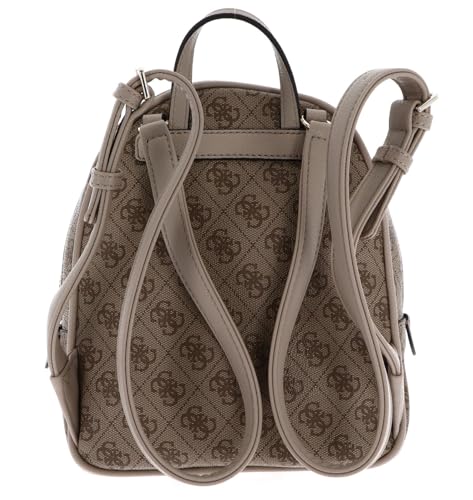 Sac à dos GUESS Manhattan II marron clair avec logo imprimé chic