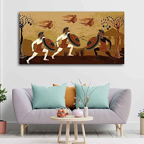 Image of VIBECRAFTS Canvas Paintings for Living Room Drawing Room Ancient Greece Canvas Wall Painting Fitted With Wooden Frame For Home | Office | Living Room | Gift (PTVCH 2496)
