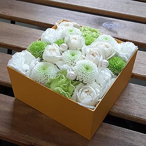 Amazon 生花 ボックスフラワー ギフト 誕生日 バリエーション豊富で選べるboxカラー 敬老の日 メッセージ カード付き リラックス フラワー 結婚祝い お見舞 送別 新築祝い 還暦 引き出物 ウエディング 御祝い 卒業 入学 出産 お供え ｂｏｘカラー 赤 ホワイト