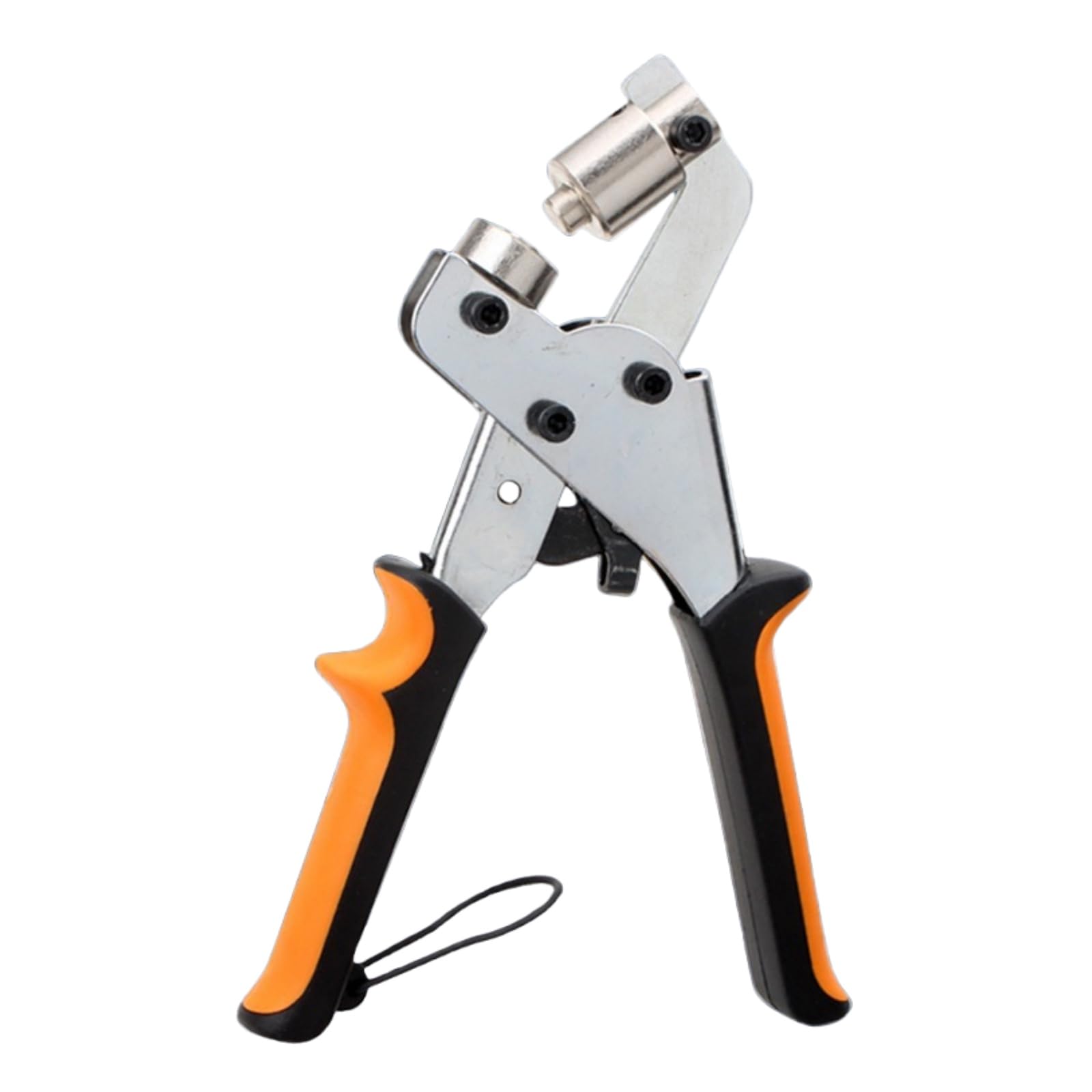 1 pinza professionale per occhielli con 100 occhielli inossidabili (Ø 10 mm), pressa magnetica in acciaio temprato per tessuti e teloni, punzonatura per occhielli e occhielli in metallo