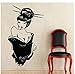 Adesivi Murali Salone Di Bellezza Geisha Adesivo In Vinile Poster Fumetti Ragazza Orientale Decorazione Camera Da Letto Di Casa Arte 42 * 57C ​​M