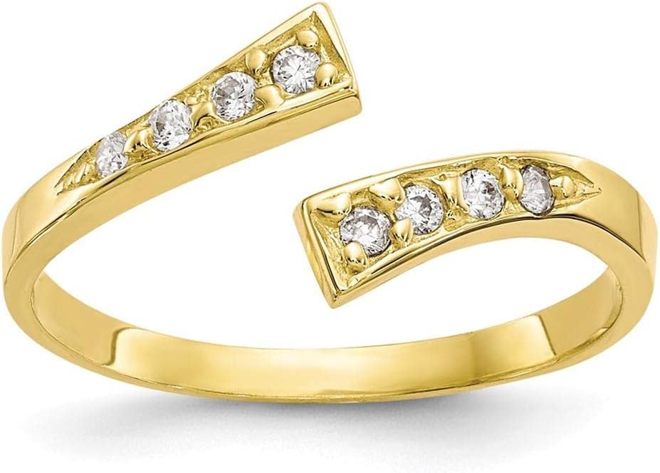 10k Yellow Gold CZ Toe Ring